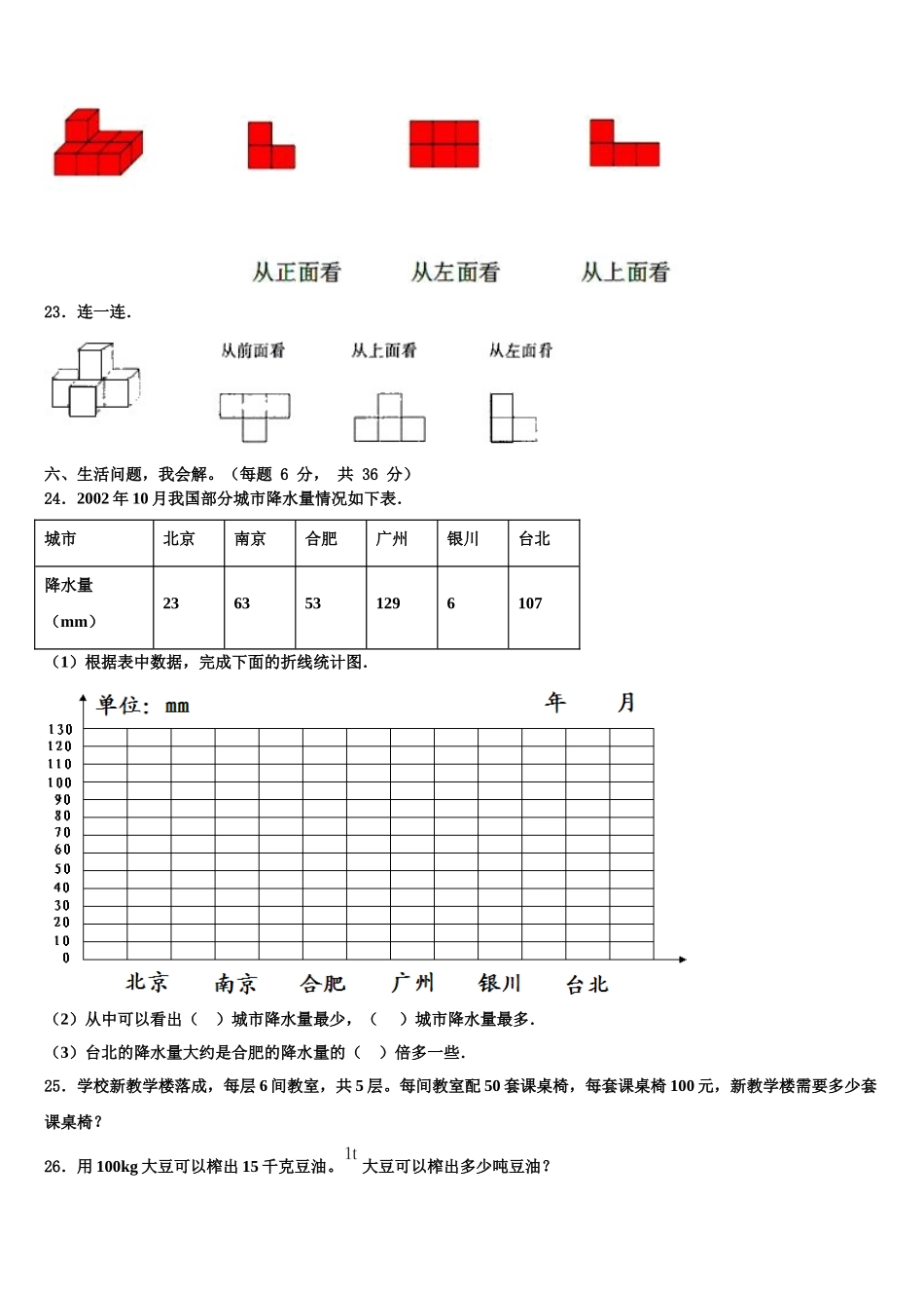 2025届福建省三明市永安市数学四下期末考试试题含解析_第3页