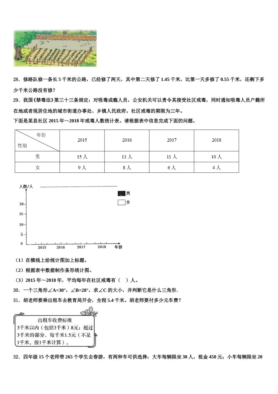 吉林省通化市2025届四年级数学第二学期期末经典试题含解析_第3页