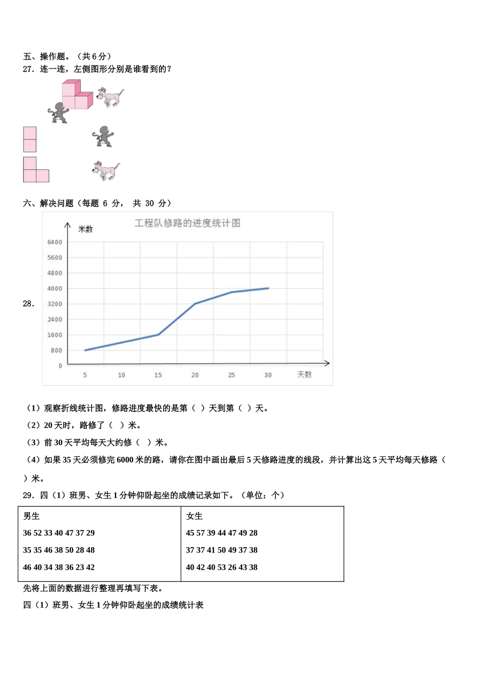 2024-2025学年昆明市数学四年级第二学期期末综合测试试题含解析_第3页