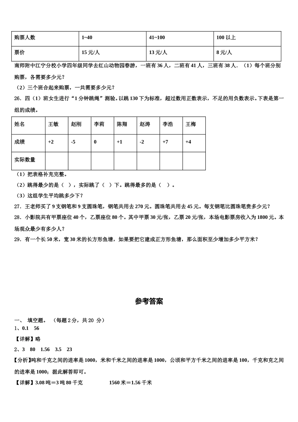 2025届湖南省邵阳市绥宁县数学四年级第二学期期末经典试题含解析_第3页