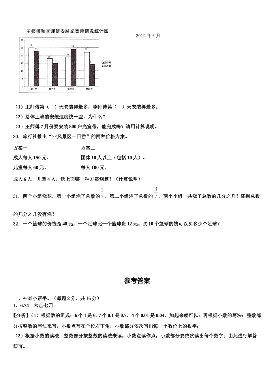 湖南省长沙市雨花区2024-2025学年四年级数学第二学期期末经典试题含解析_第3页
