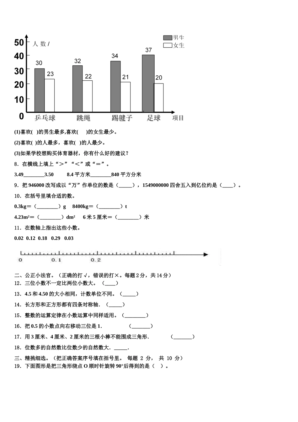 长沙市浏阳市2024-2025学年数学四下期末联考试题含解析_第2页