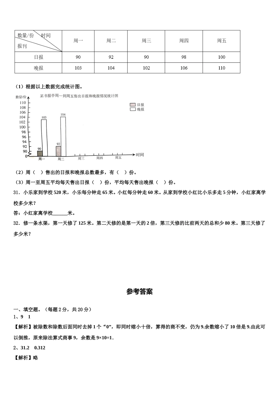 2025届本溪市平山区数学四下期末达标检测试题含解析_第3页