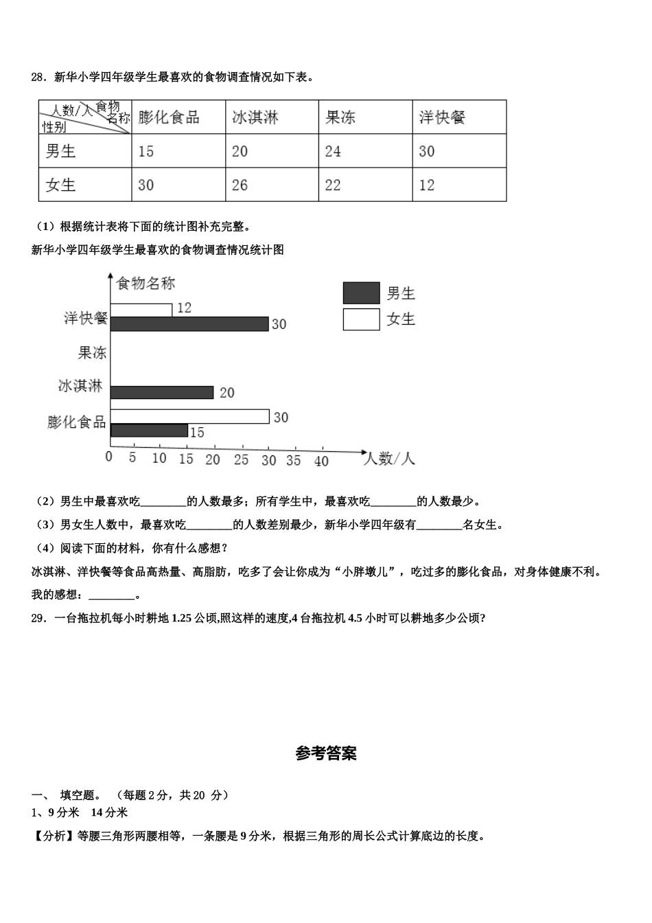 丹阳市2025年数学四下期末联考模拟试题含解析_第3页