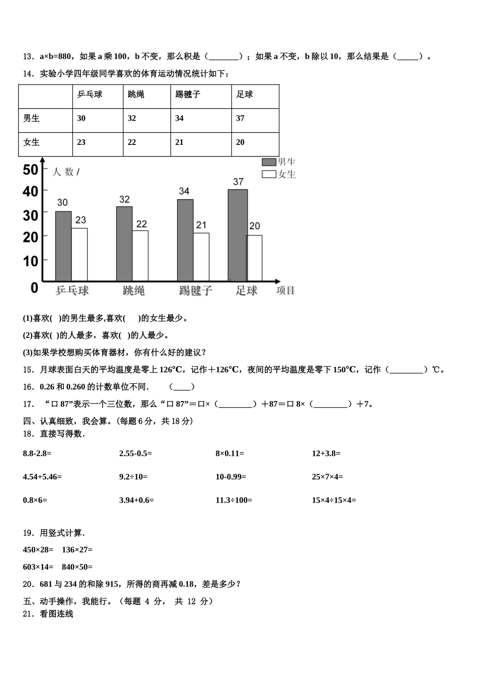 灵武市2025年数学四下期末考试试题含解析_第2页