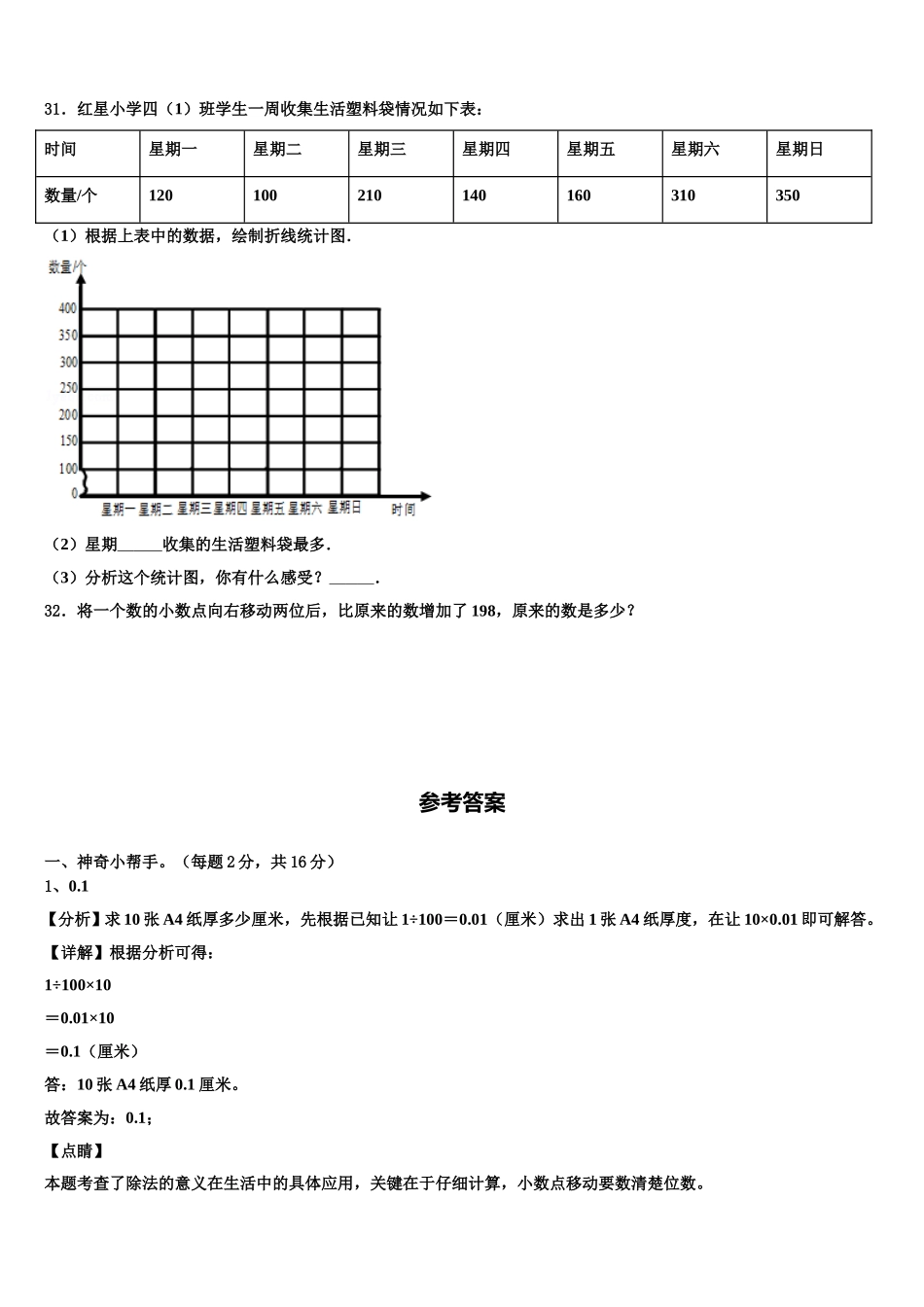 2025年上海市虹口区数学四下期末考试试题含解析_第3页