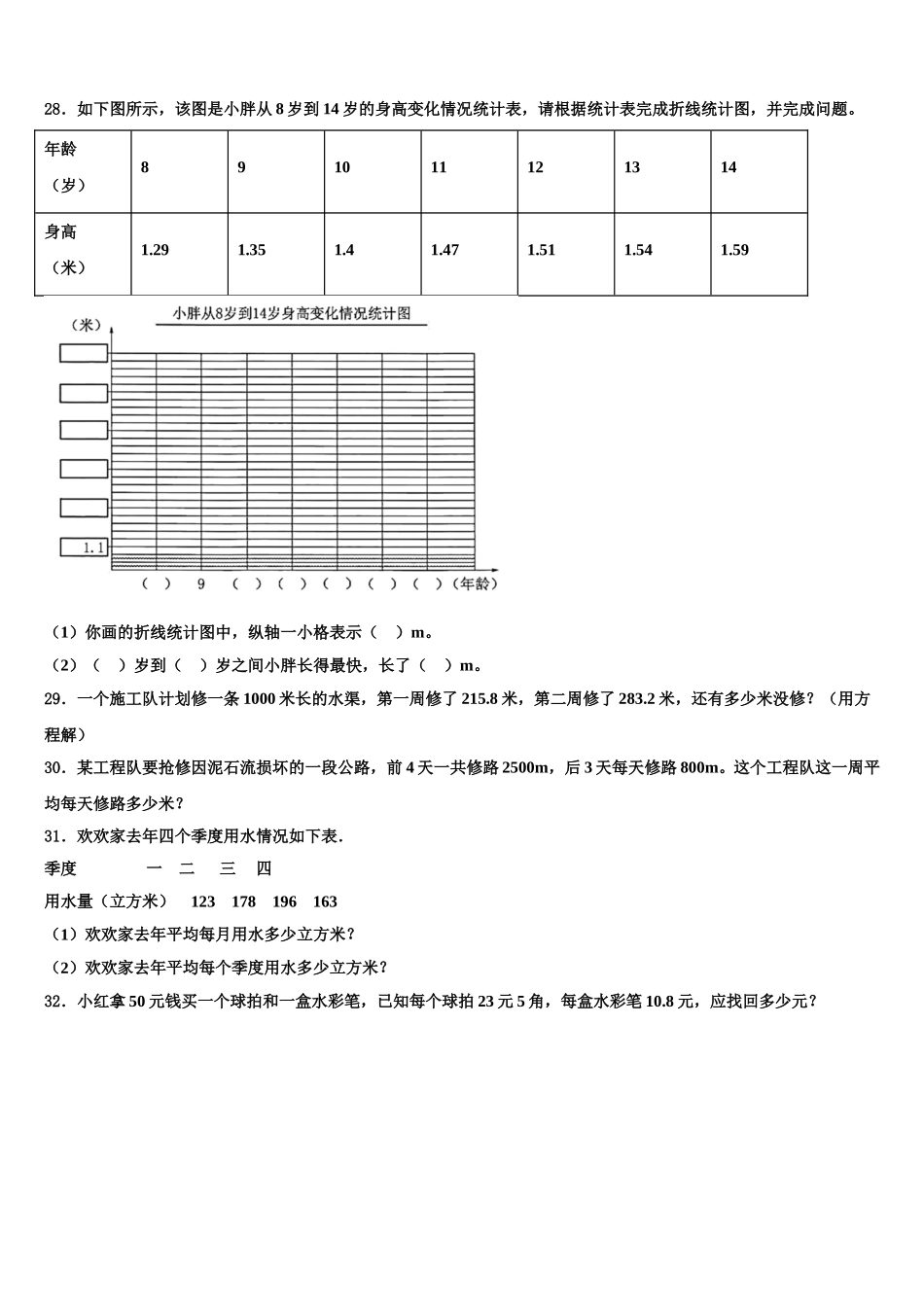 雅安市荥经县2024-2025学年四下数学期末综合测试模拟试题含解析_第3页
