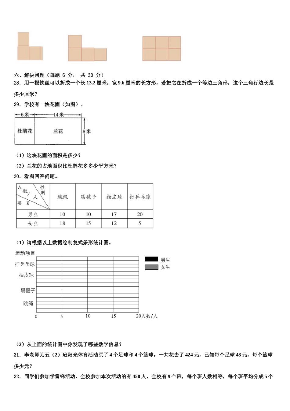 四川省眉山市东坡区2025届数学四年级第二学期期末质量跟踪监视模拟试题含解析_第3页