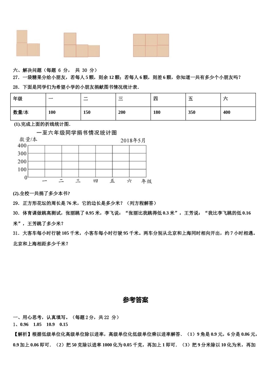 2025届四川省成都市大邑县数学四年级第二学期期末质量跟踪监视试题含解析_第3页