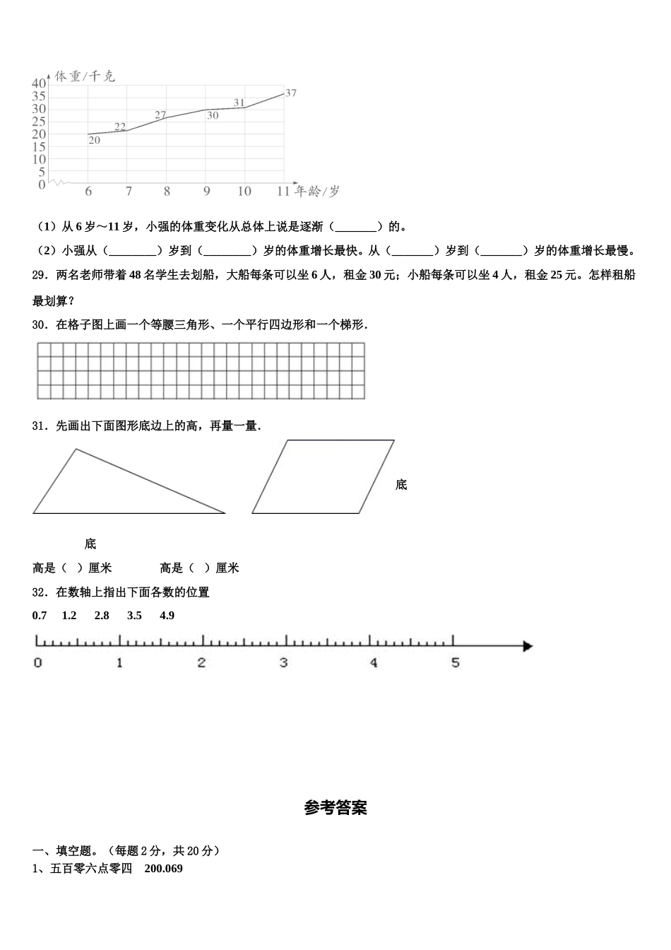 2025年成都市金堂县数学四年级第二学期期末检测模拟试题含解析_第3页