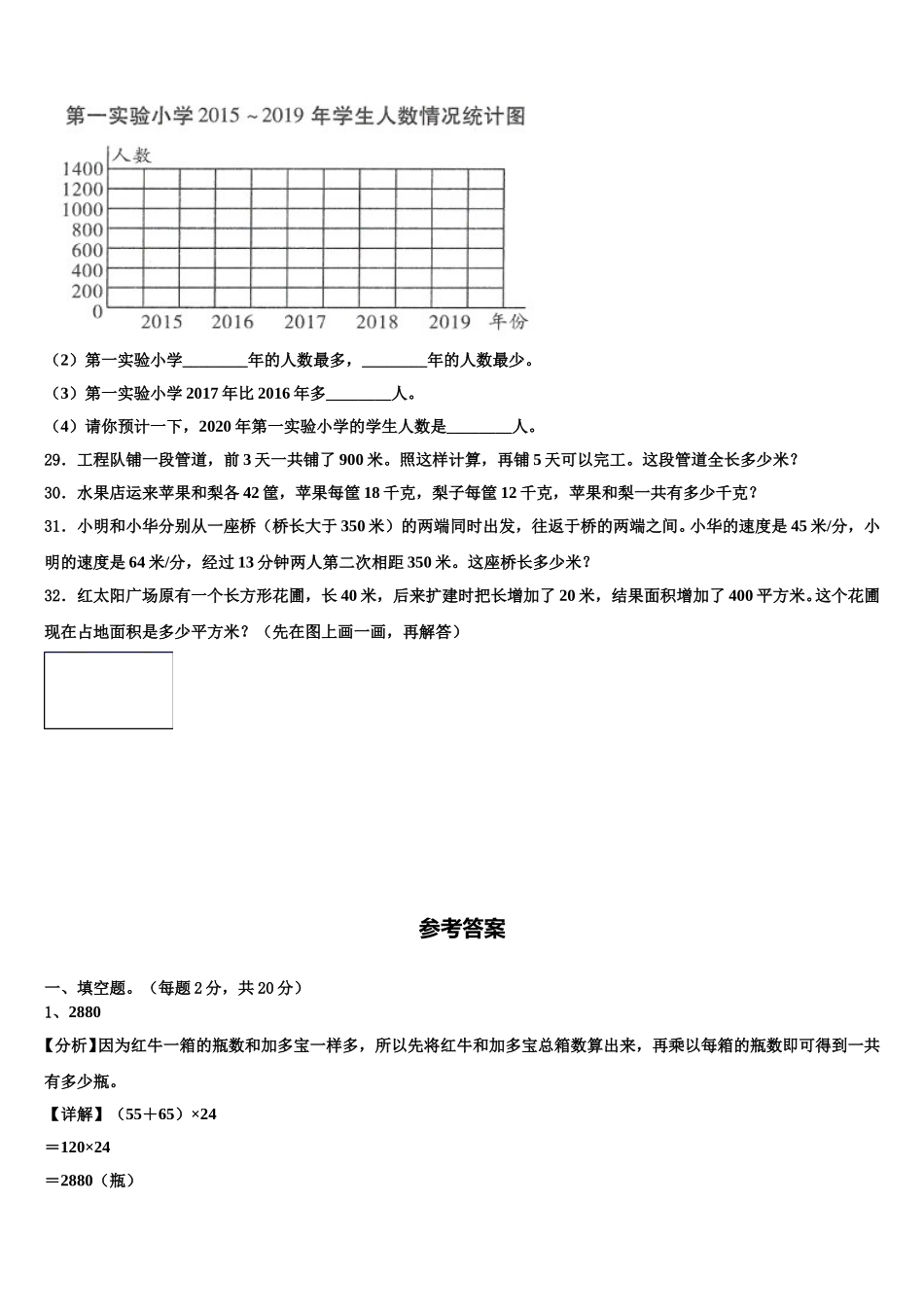 甘肃省武威市凉州区2025年数学四下期末达标测试试题含解析_第3页