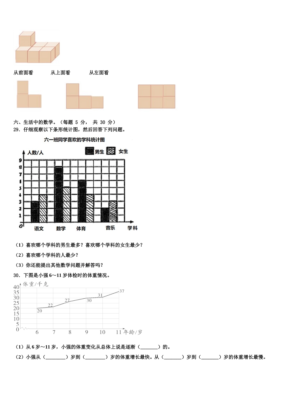 2025年陇南地区康县数学四下期末复习检测模拟试题含解析_第3页