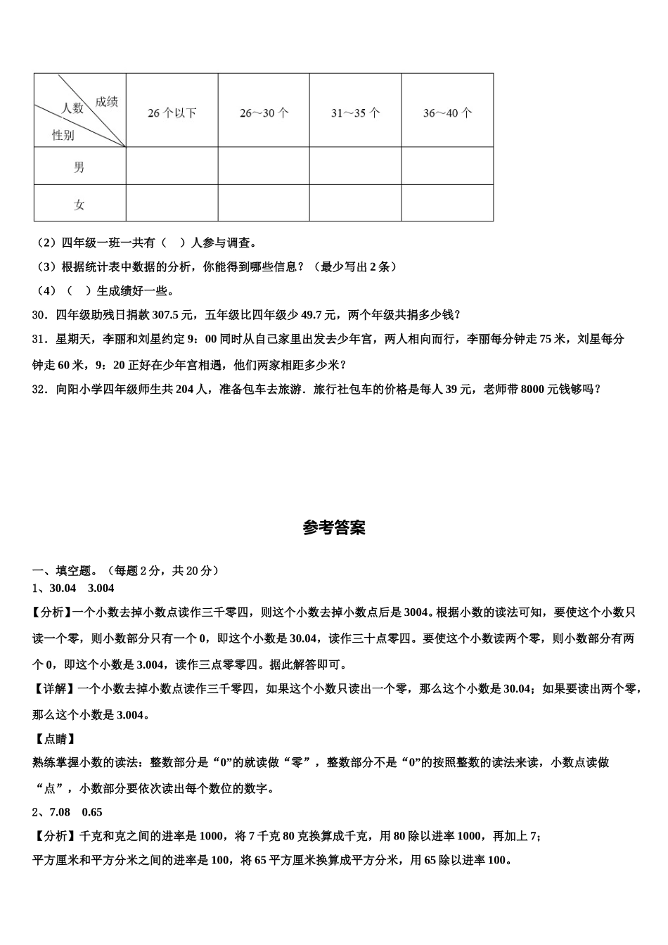 2025届梅州市梅县数学四年级第二学期期末达标检测试题含解析_第3页