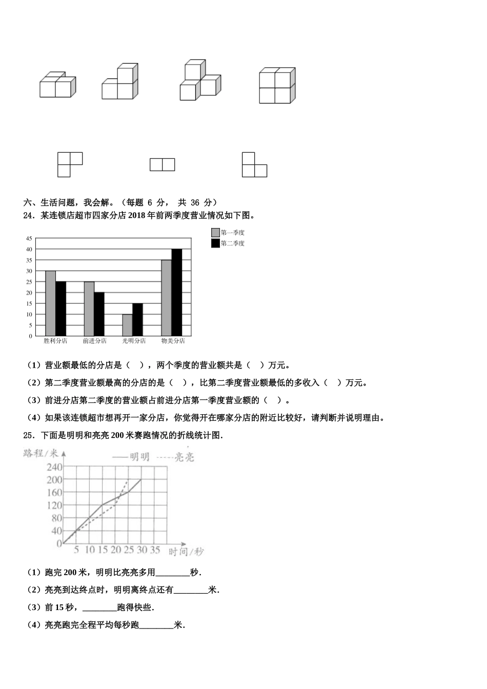 2025届广东省深圳市福田区深圳外国语学校东海附属小学四下数学期末调研试题含解析_第3页