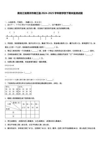 黑龙江省黑河市嫩江县2024-2025学年数学四下期末监测试题含解析