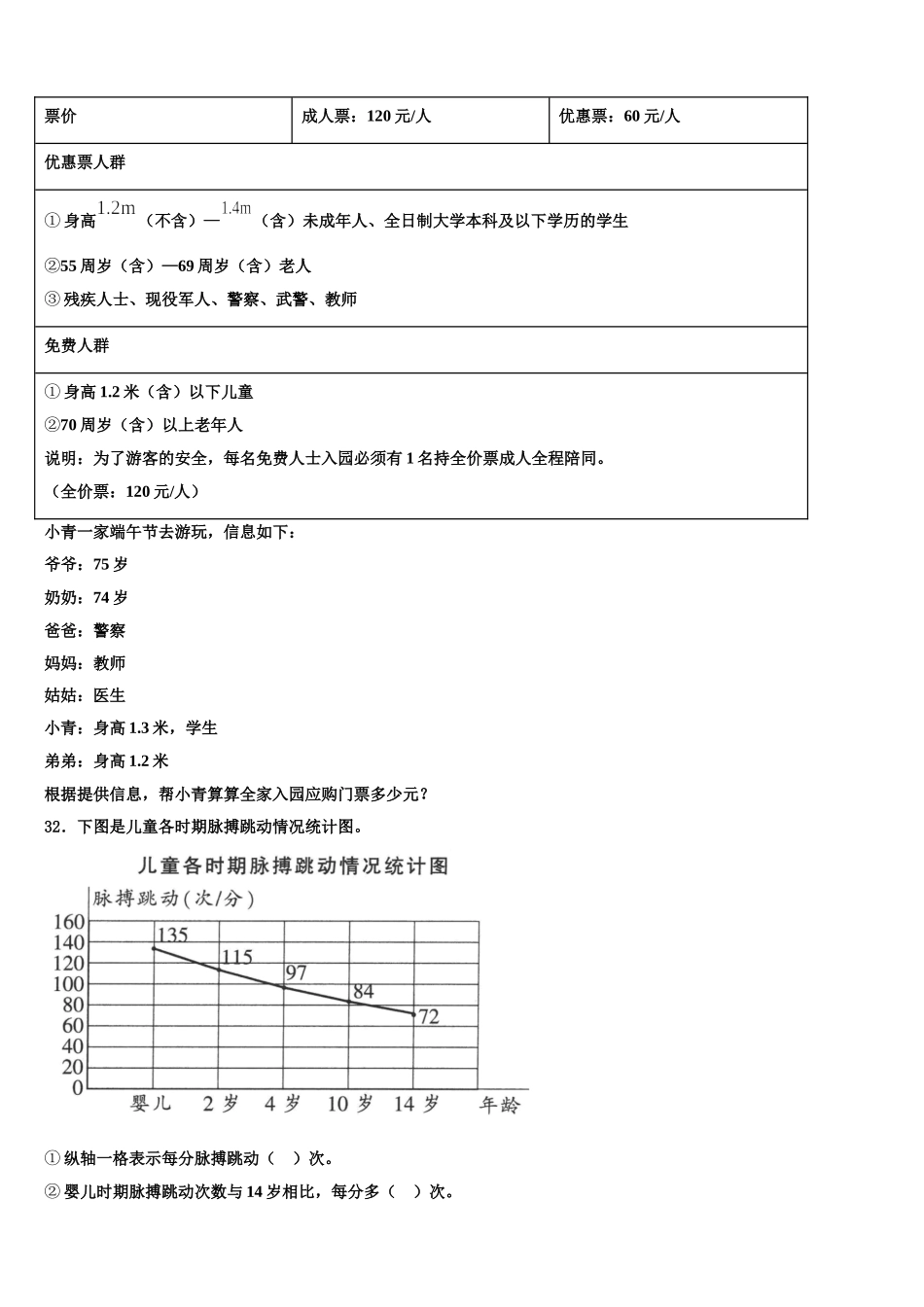 2024-2025学年兰溪市四年级数学第二学期期末达标检测模拟试题含解析_第3页