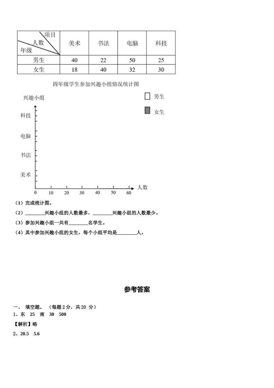 2025届海北藏族自治州刚察县数学四下期末质量检测模拟试题含解析_第3页