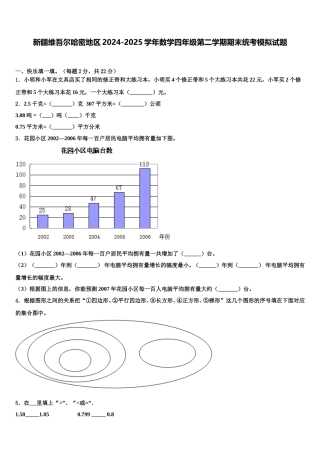 新疆维吾尔哈密地区2024-2025学年数学四年级第二学期期末统考模拟试题含解析