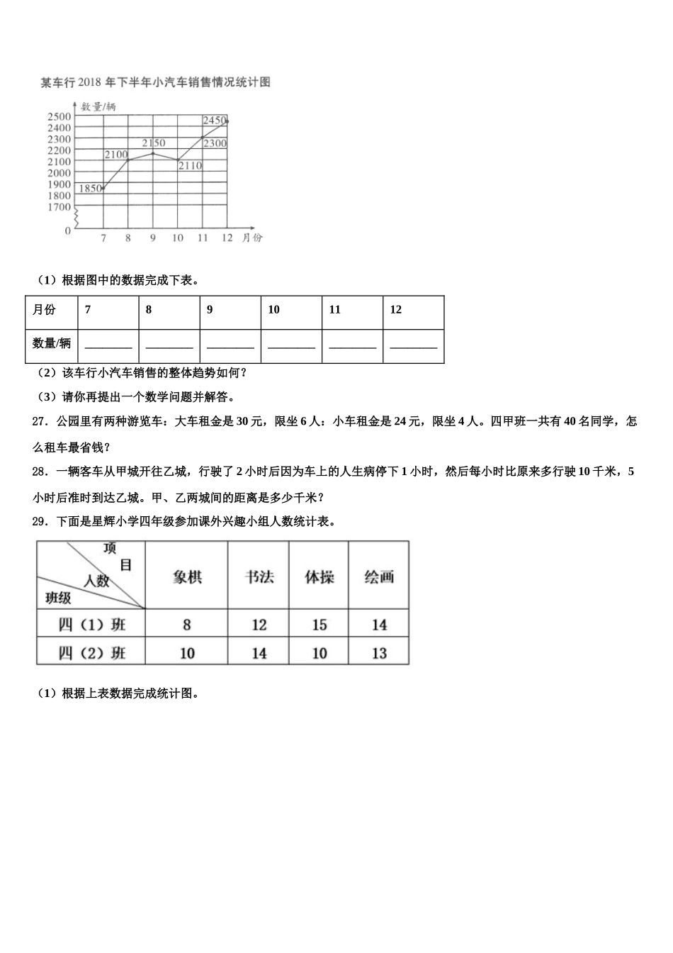 2025届新疆乌苏市四下数学期末综合测试试题含解析_第3页