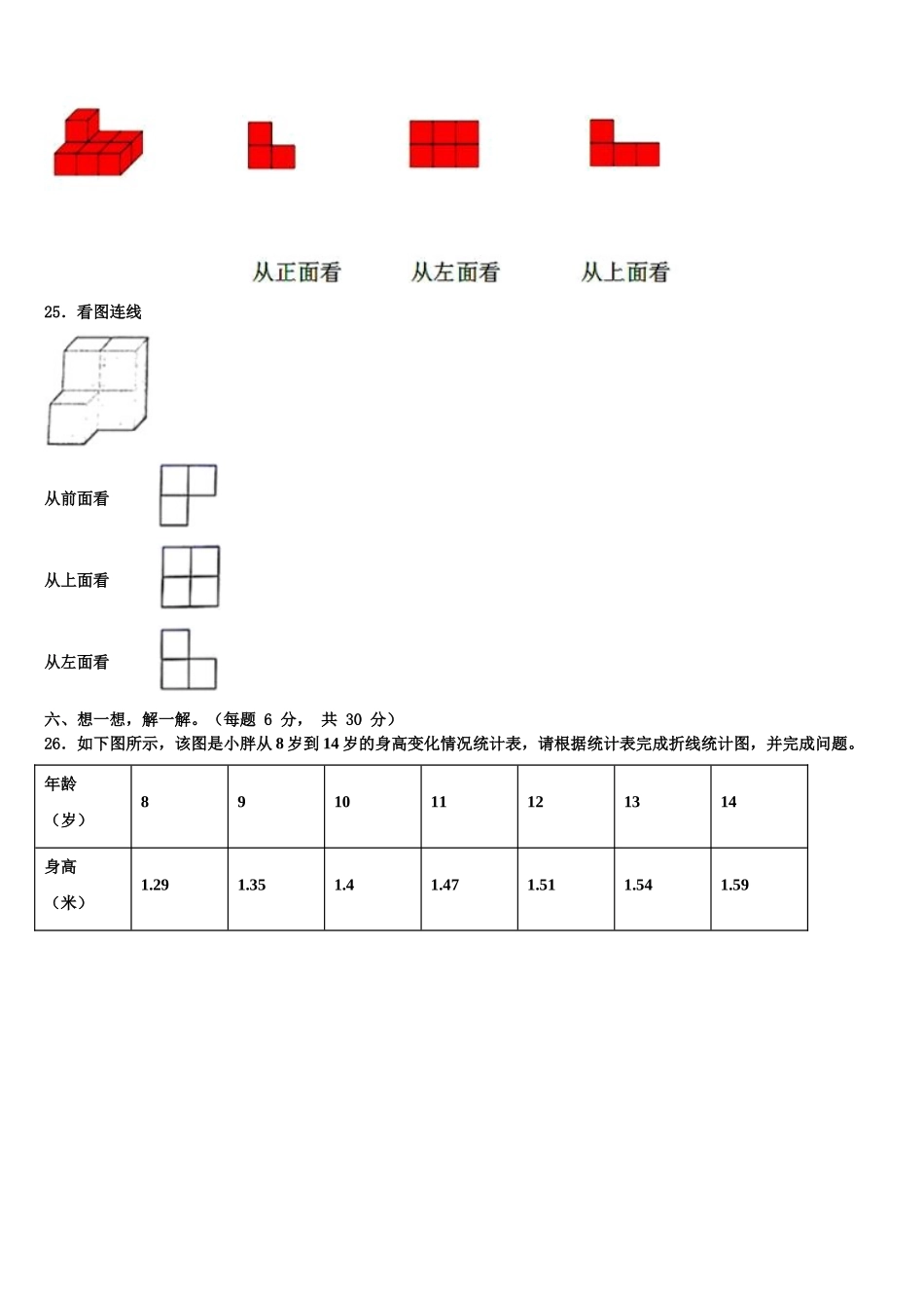 2024-2025学年万柏林区数学四年级第二学期期末联考模拟试题含解析_第3页