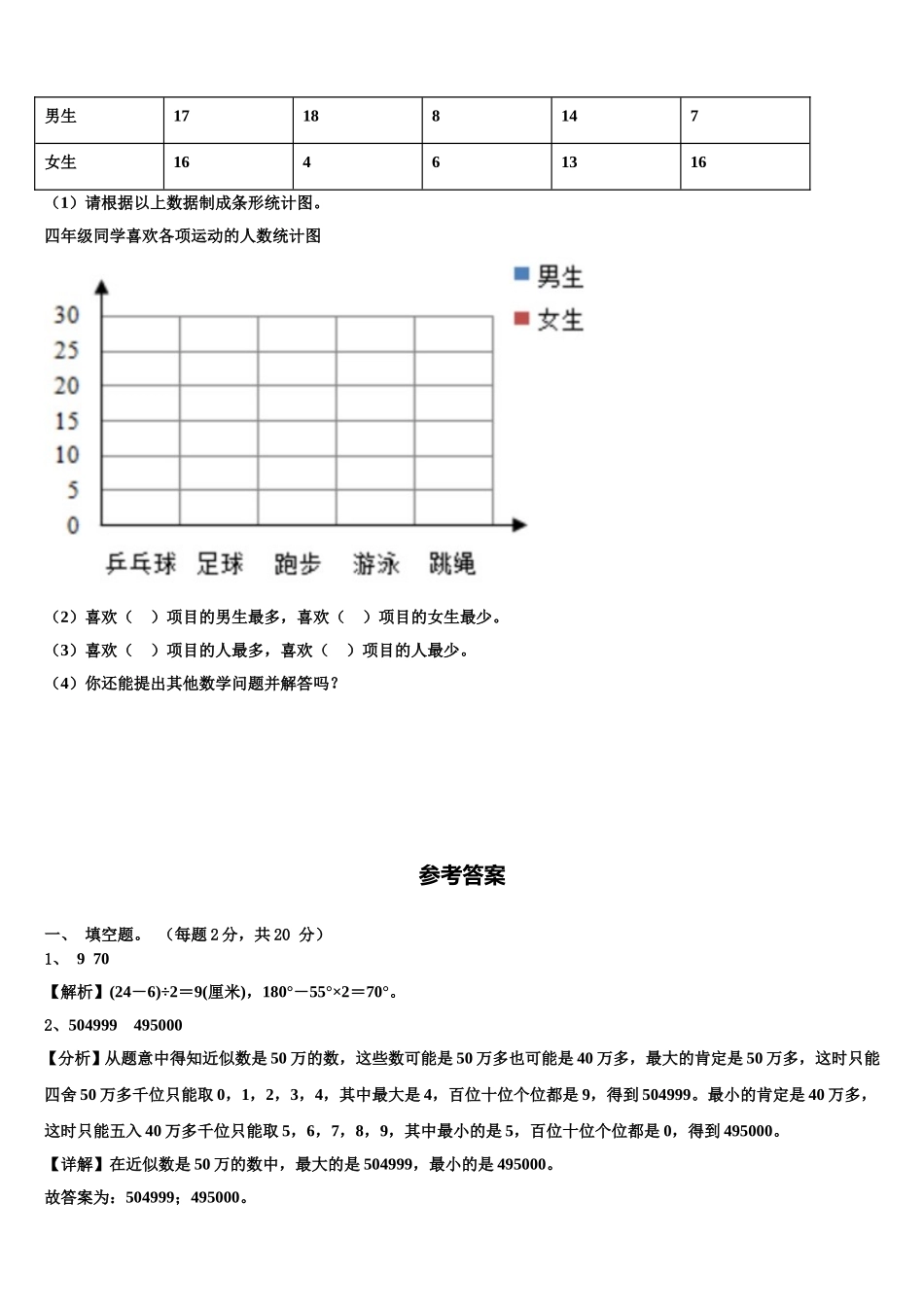 石家庄市裕华区2025届数学四年级第二学期期末达标检测试题含解析_第3页