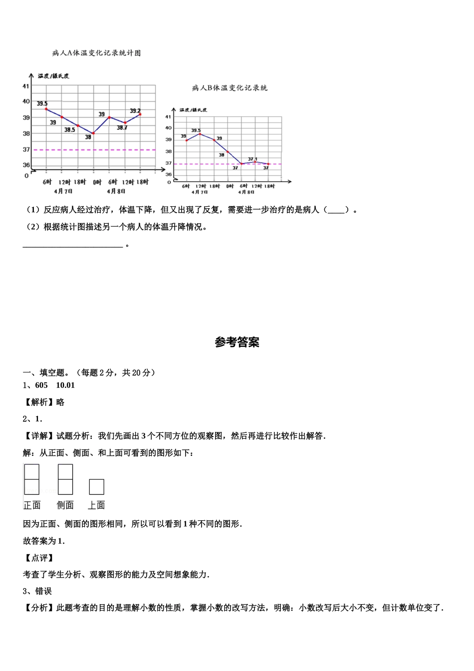 河南省南阳市镇平县2025年四年级数学第二学期期末监测模拟试题含解析_第3页