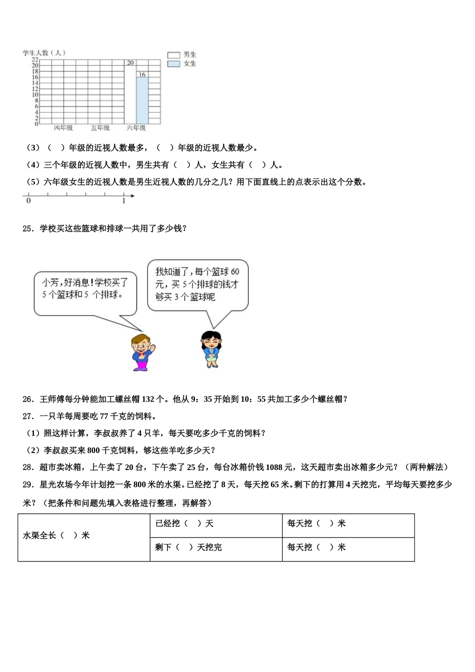 河南省驻马店市驿城区2024-2025学年数学四年级第二学期期末监测试题含解析_第3页