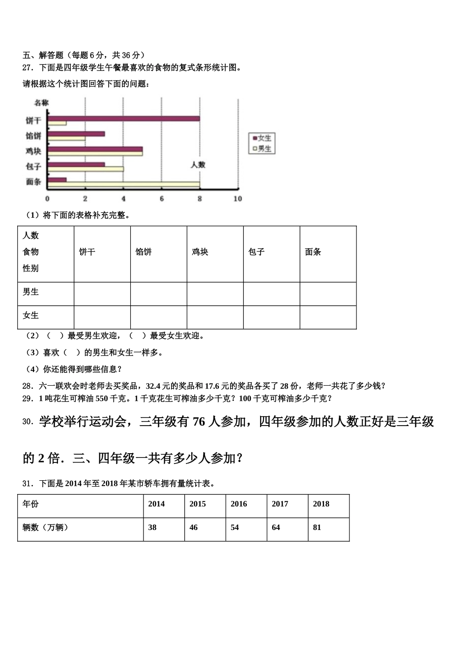 河南省开封市祥符区2025年数学四年级第二学期期末达标检测试题含解析_第3页