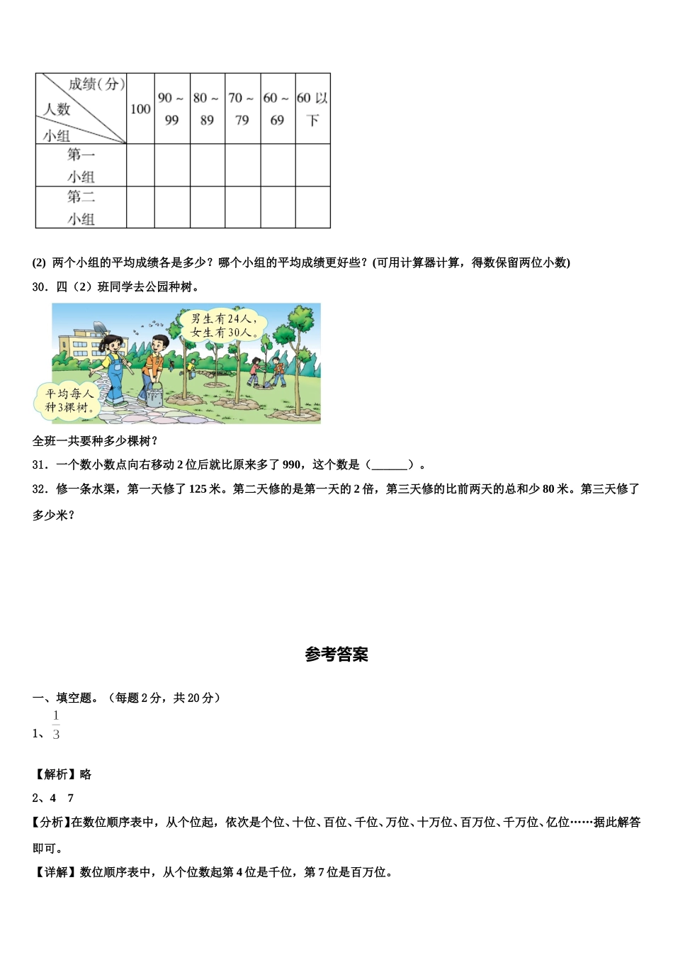 2025届潢川县四下数学期末达标检测试题含解析_第3页