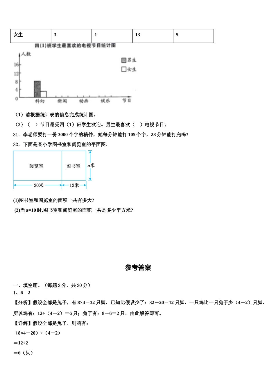 邵阳市绥宁县2025年四下数学期末调研试题含解析_第3页