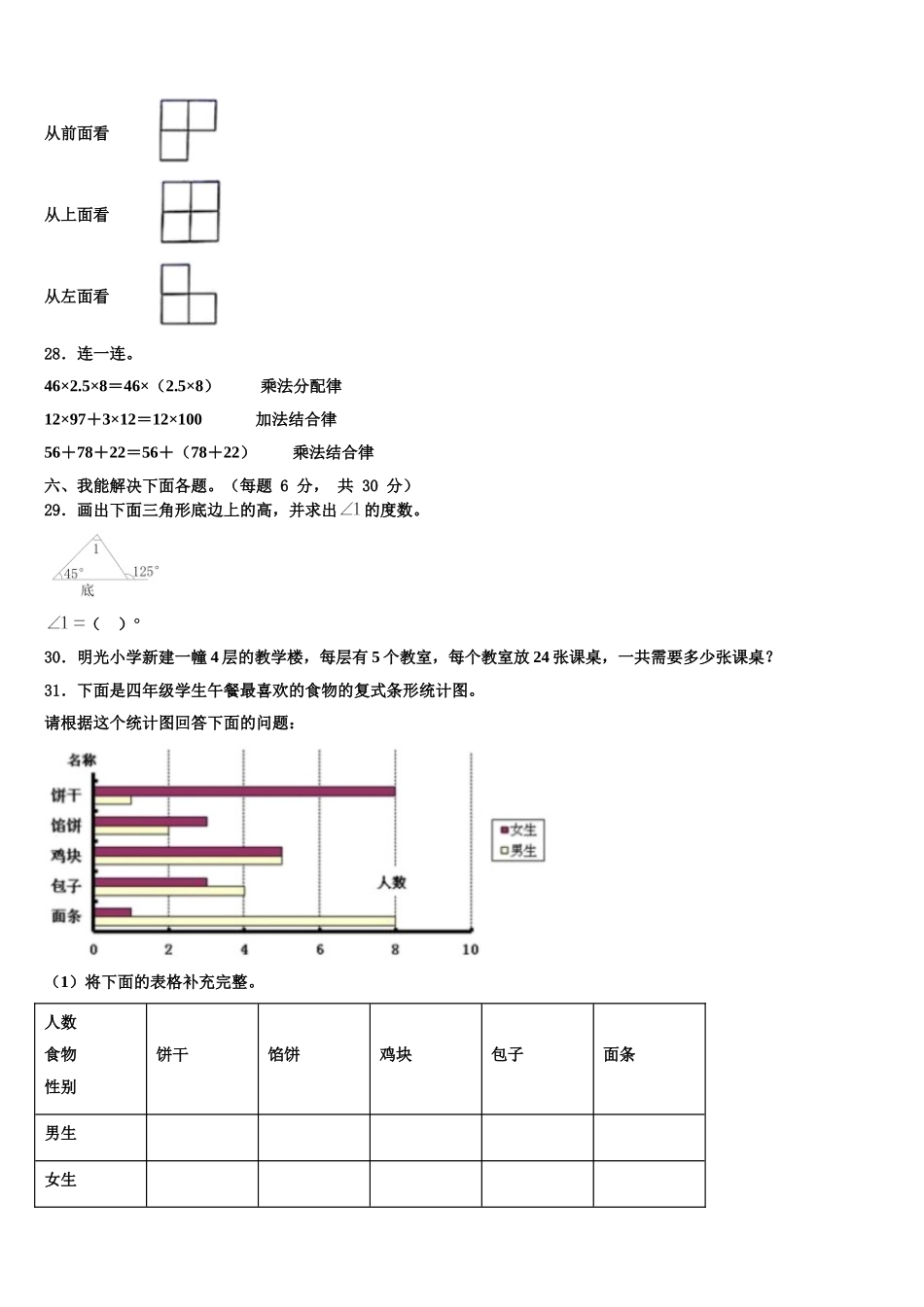 2025届贵德县数学四年级第二学期期末达标测试试题含解析_第3页