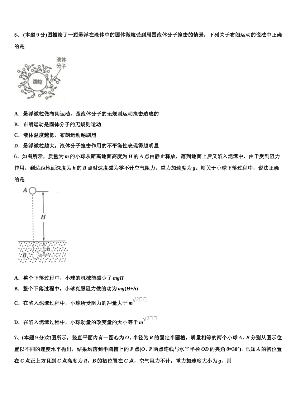 2025年广东省深圳市罗湖区罗湖外国语学校物理高一第二学期期末调研试题含解析_第2页