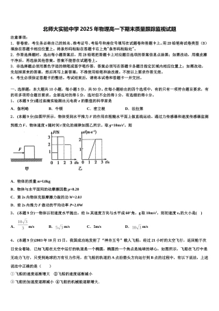 北师大实验中学2025年物理高一下期末质量跟踪监视试题含解析