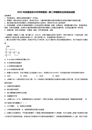 2025年安徽省农兴中学物理高一第二学期期末达标测试试题含解析