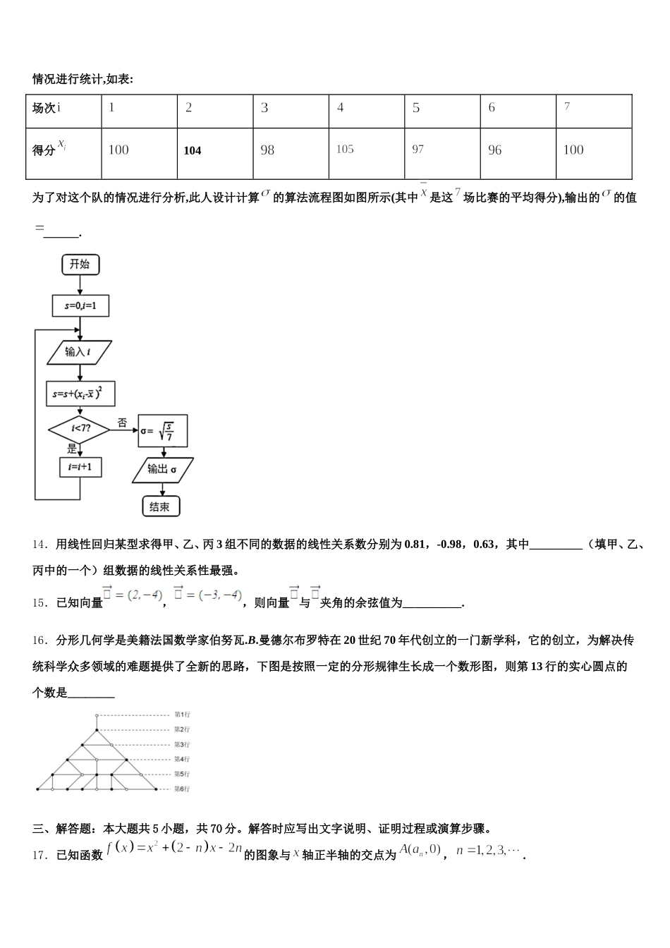 宁夏青铜峡一中2025年数学高一下期末监测模拟试题含解析_第3页
