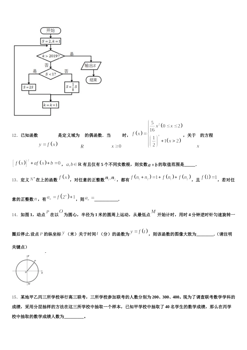 2025年上海市嘉定区第二中学数学高一下期末考试模拟试题含解析_第3页