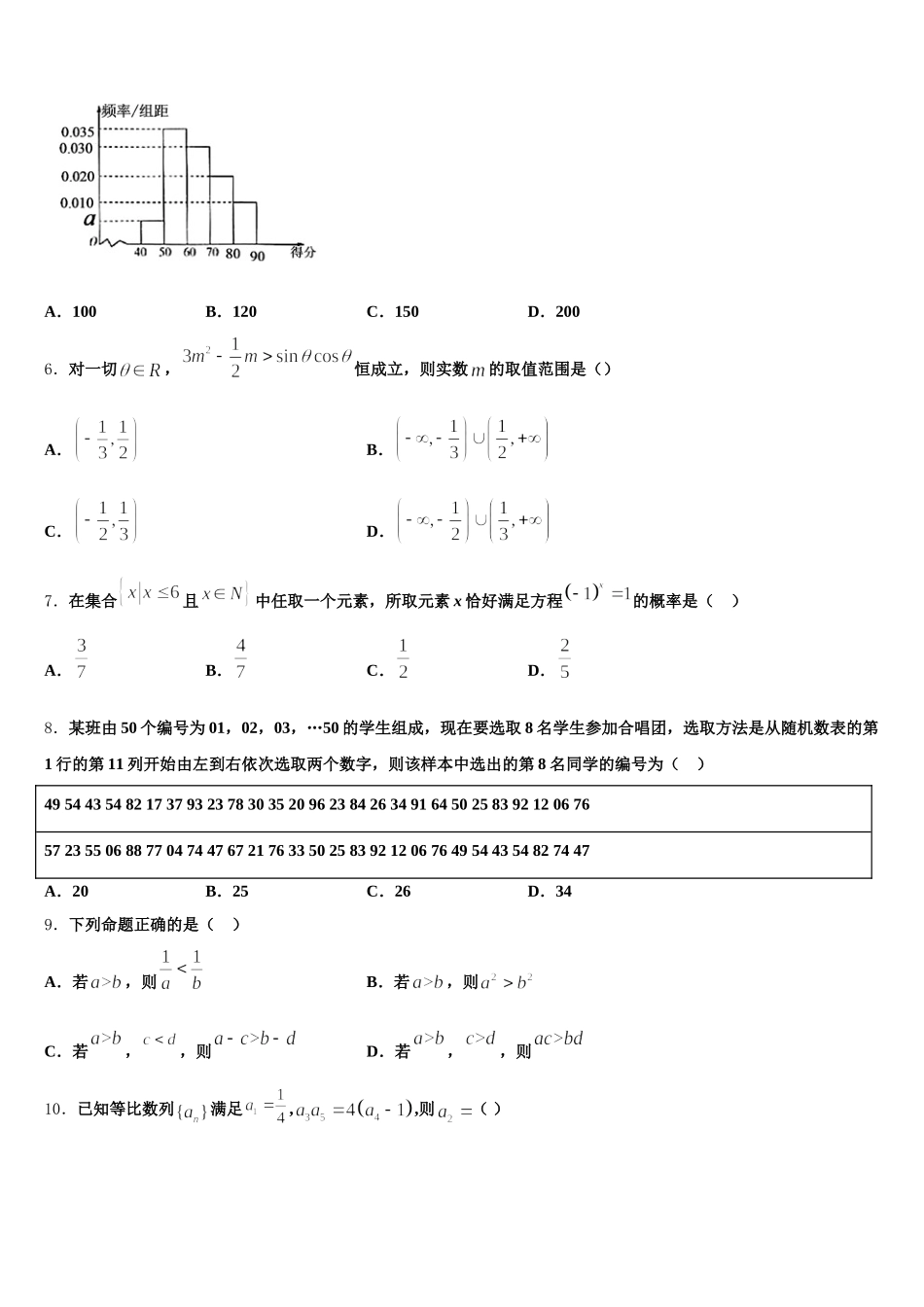 2024-2025学年上海市南洋中学数学高一第二学期期末考试试题含解析_第2页