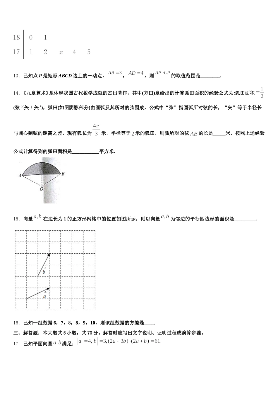 2025年山西大学附属中学高一数学第二学期期末学业质量监测试题含解析_第3页