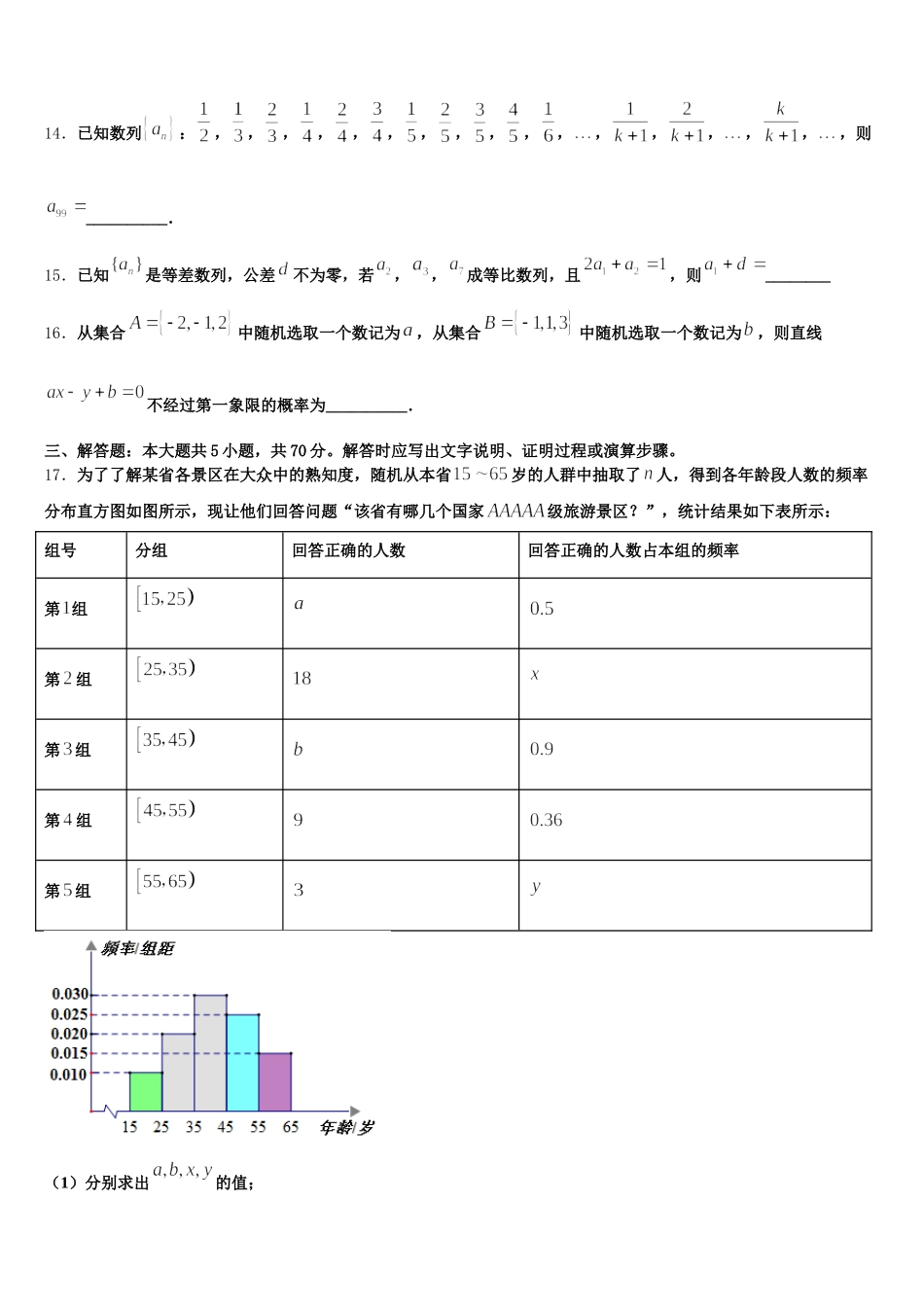 河北省衡中清大教育集团2025届数学高一第二学期期末统考试题含解析_第3页