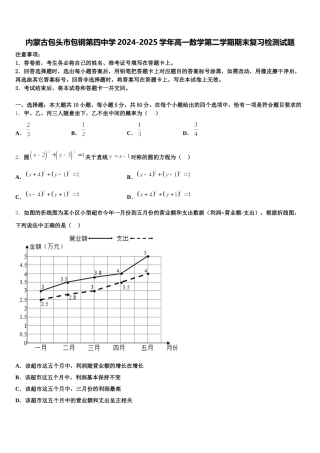 内蒙古包头市包钢第四中学2024-2025学年高一数学第二学期期末复习检测试题含解析