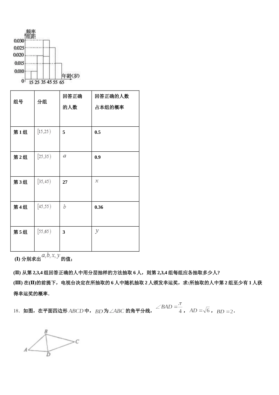 山东省枣庄市滕州市第一中学2025年高一数学第二学期期末学业水平测试模拟试题含解析_第3页