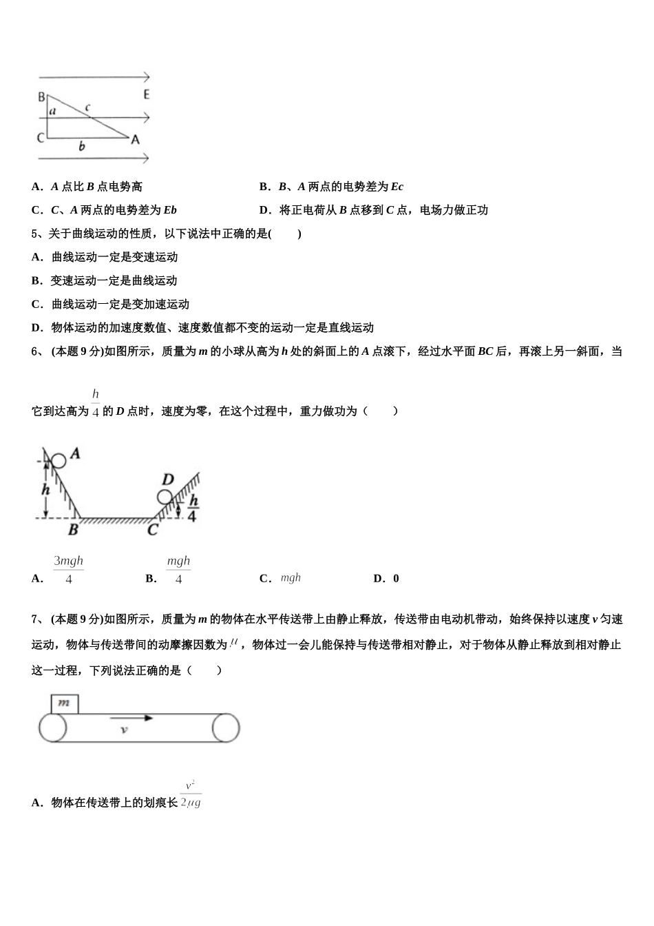2025届上海市上外附中物理高一第二学期期末达标测试试题含解析_第2页