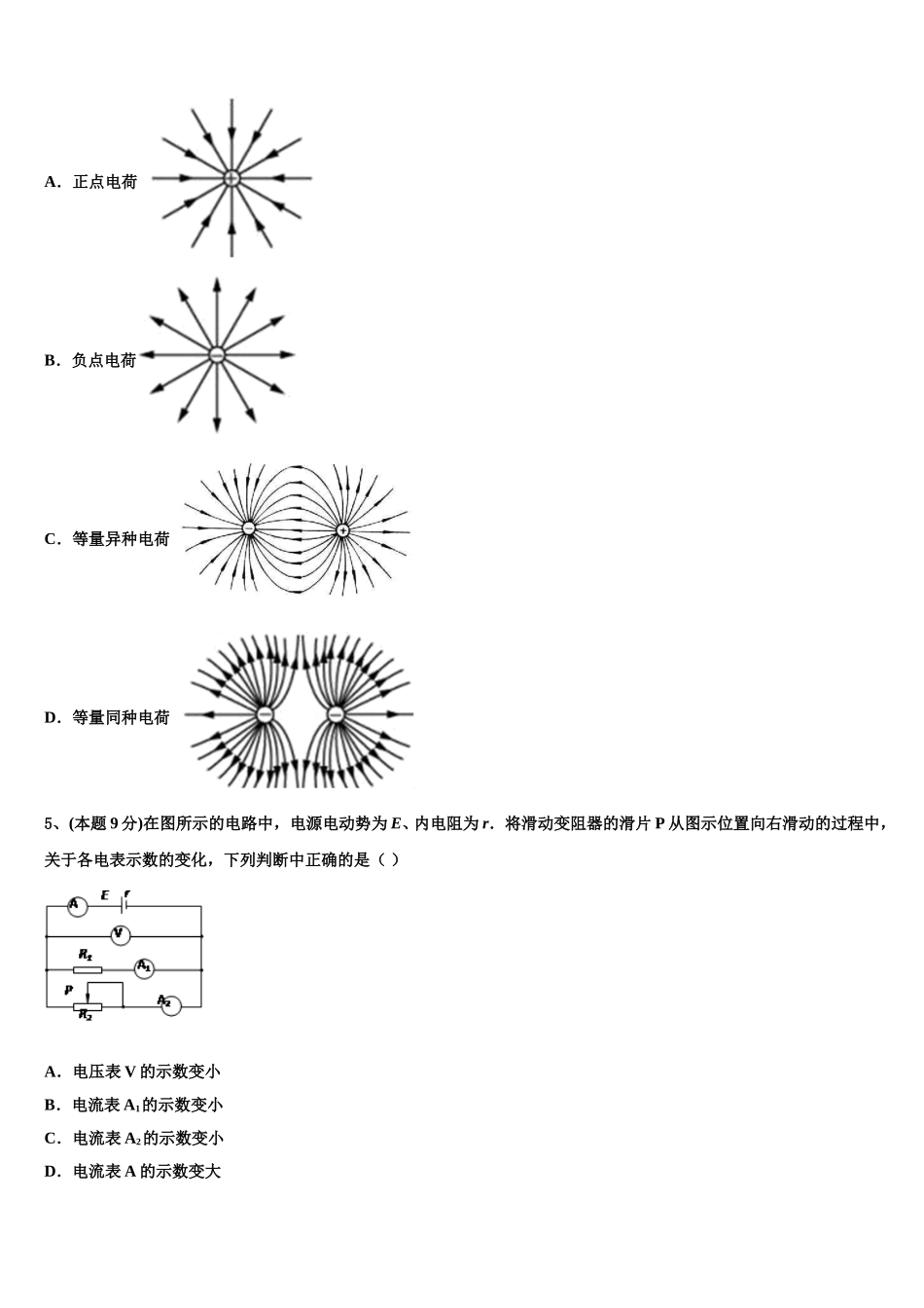 2025年四川省资阳市雁江区丰裕高中物理高一第二学期期末达标测试试题含解析_第2页