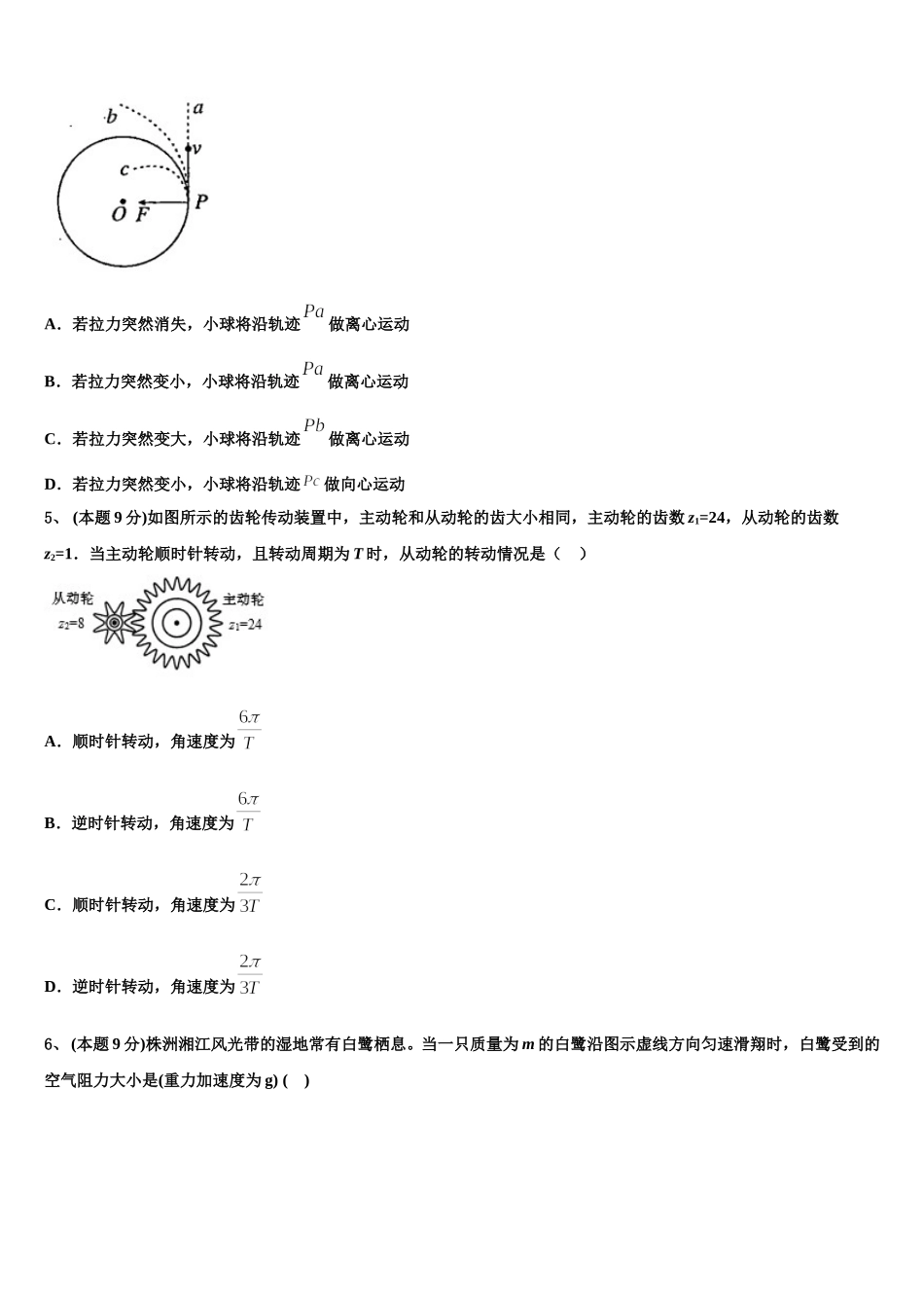 2025届海南省文昌侨中高一物理第二学期期末考试试题含解析_第2页
