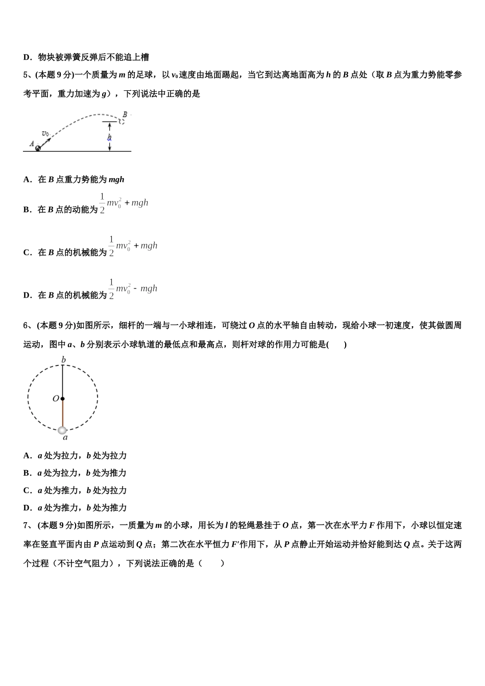 广东省广州市越秀区实验中学2025届物理高一第二学期期末调研模拟试题含解析_第2页