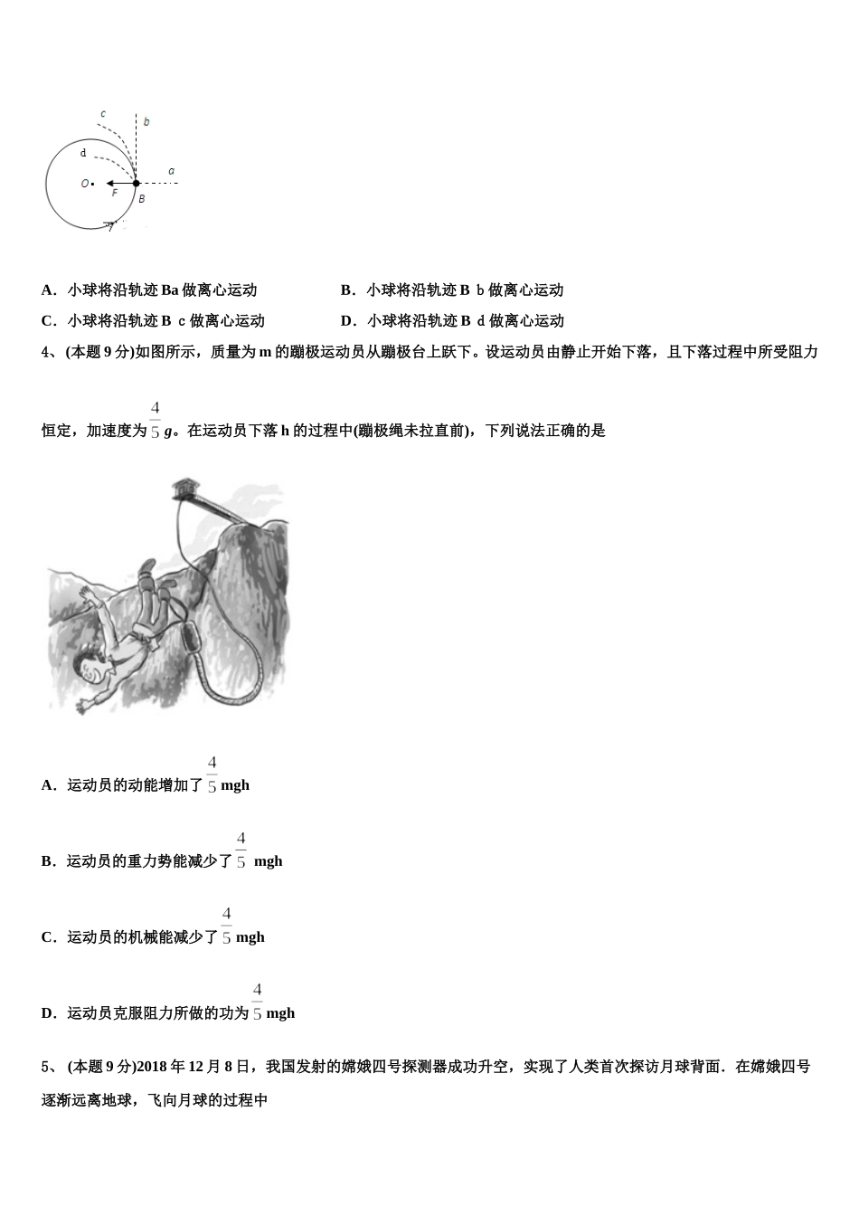 河南省驻马店市经济开发区2025年高一下物理期末综合测试模拟试题含解析_第2页