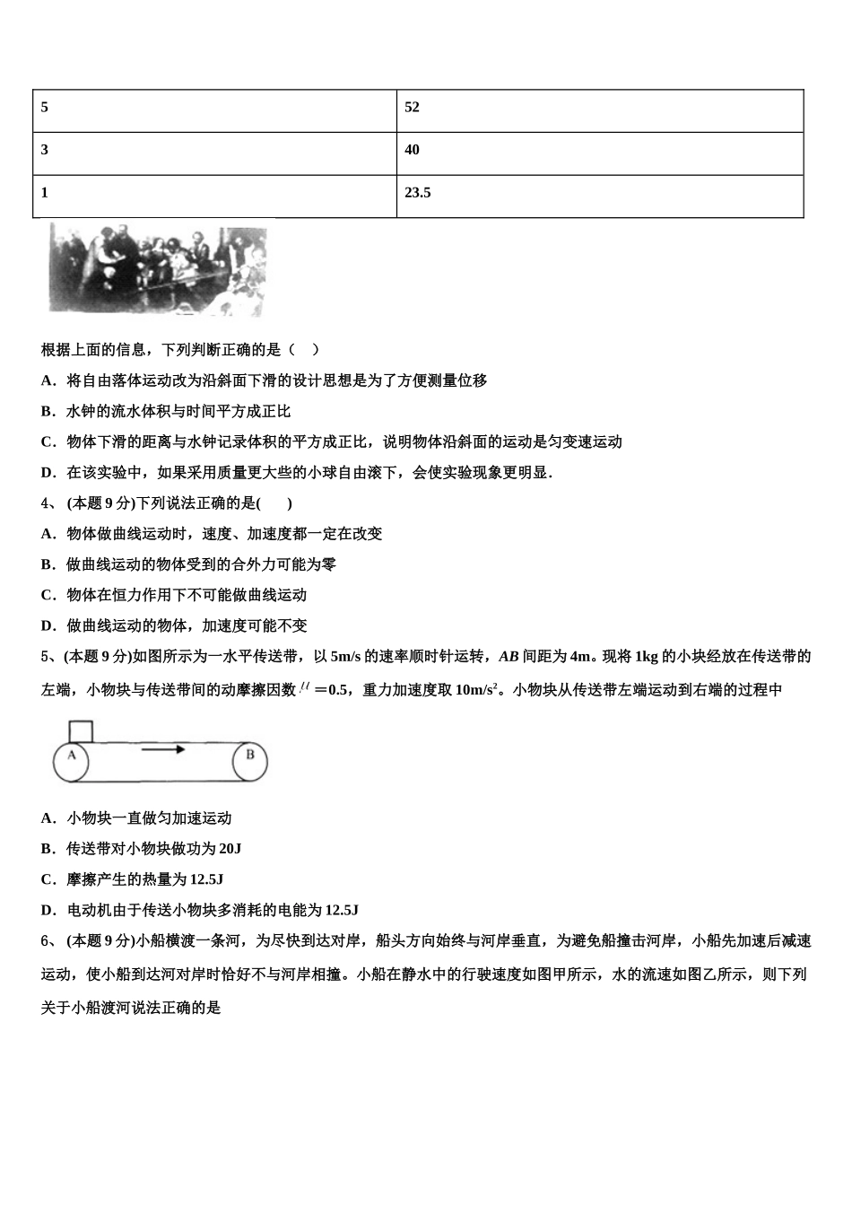 2024-2025学年河南省陕州中学高一物理第二学期期末学业质量监测模拟试题含解析_第2页