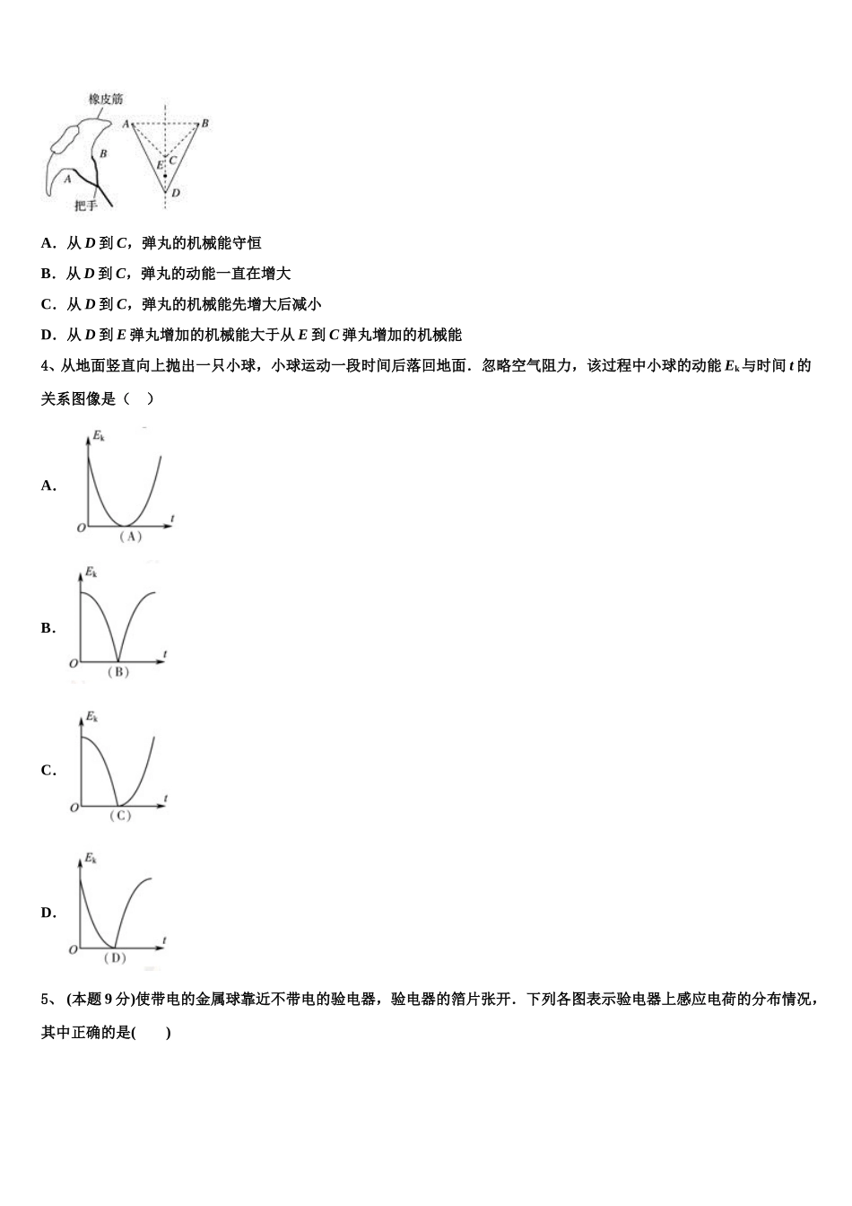 2024-2025学年山东省潍坊新物理高一第二学期期末达标检测模拟试题含解析_第2页