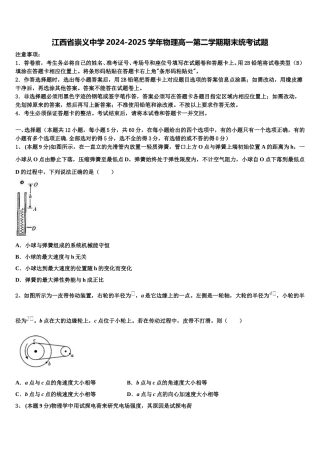 江西省崇义中学2024-2025学年物理高一第二学期期末统考试题含解析