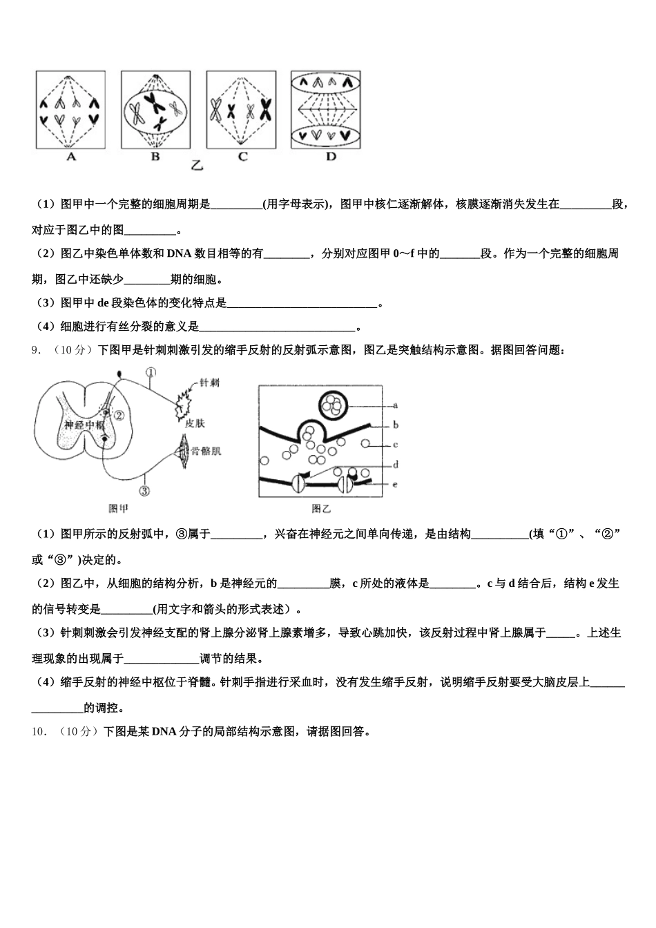 江苏省扬州市江都区丁沟中学2025届高一下生物期末调研试题含解析_第3页